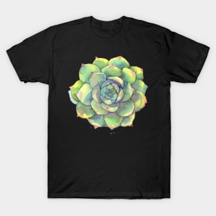 Watercolor green Succulent T-Shirt